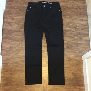 7 for all mankind men black denim jeans, with bag